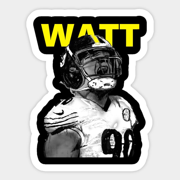 PiTTSBURGH LEGENDS - WATT Sticker by JmacSketch